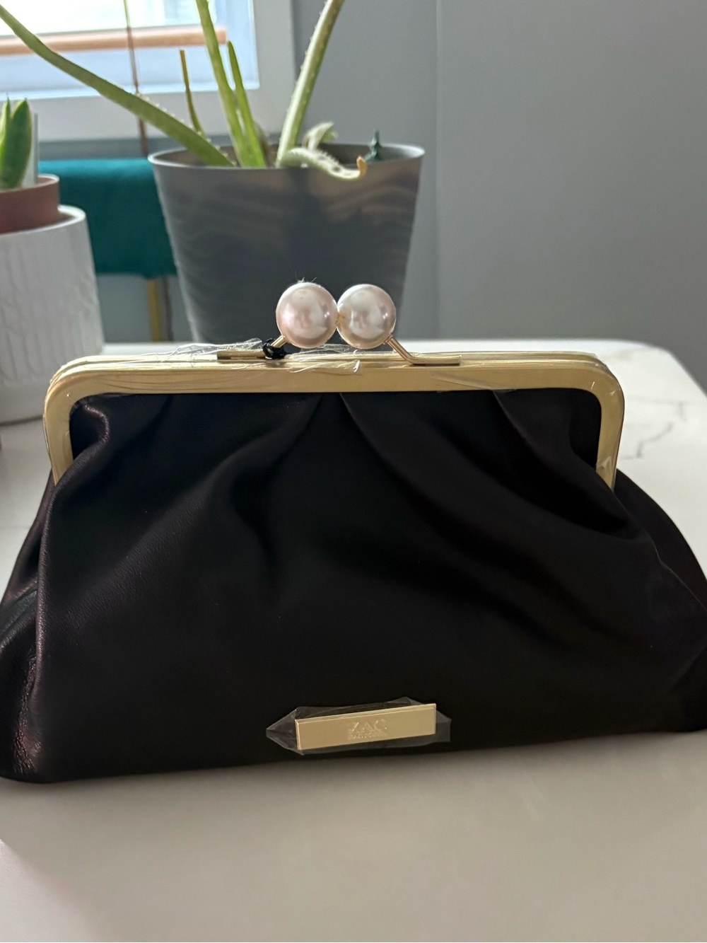 Zac Zac Posen Lacey Soft Frame Clutch/ Crossbody Bag